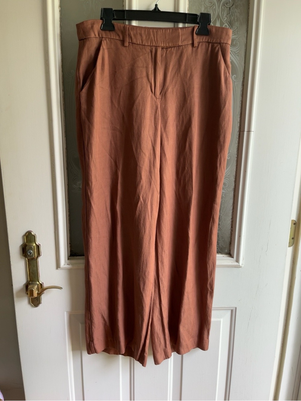 Express Editor Terracotta Wide Leg Pants Size 10R Like New